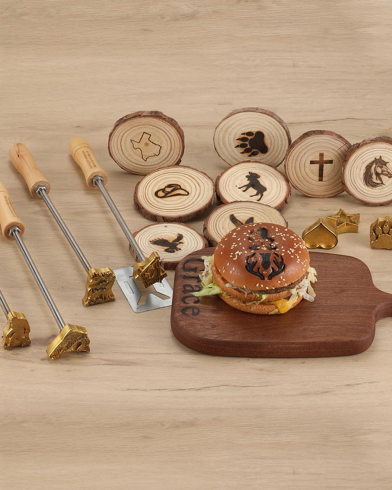 AIMOADO Star Branding Iron, 1 1/2" Brass Branding Iron Stamp for Hats Wood Leather - Image 5